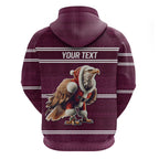 NRL Manly Warringah Christmas Personalised Hoodie with Sea Eagles Mascot