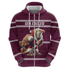 NRL Manly Warringah Christmas Personalised Hoodie with Sea Eagles Mascot