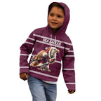 NRL Manly Warringah Christmas Personalised Kid Hoodie with Sea Eagles Mascot