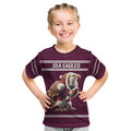 NRL Manly Warringah Christmas Personalised Kid T Shirt with Sea Eagles Mascot