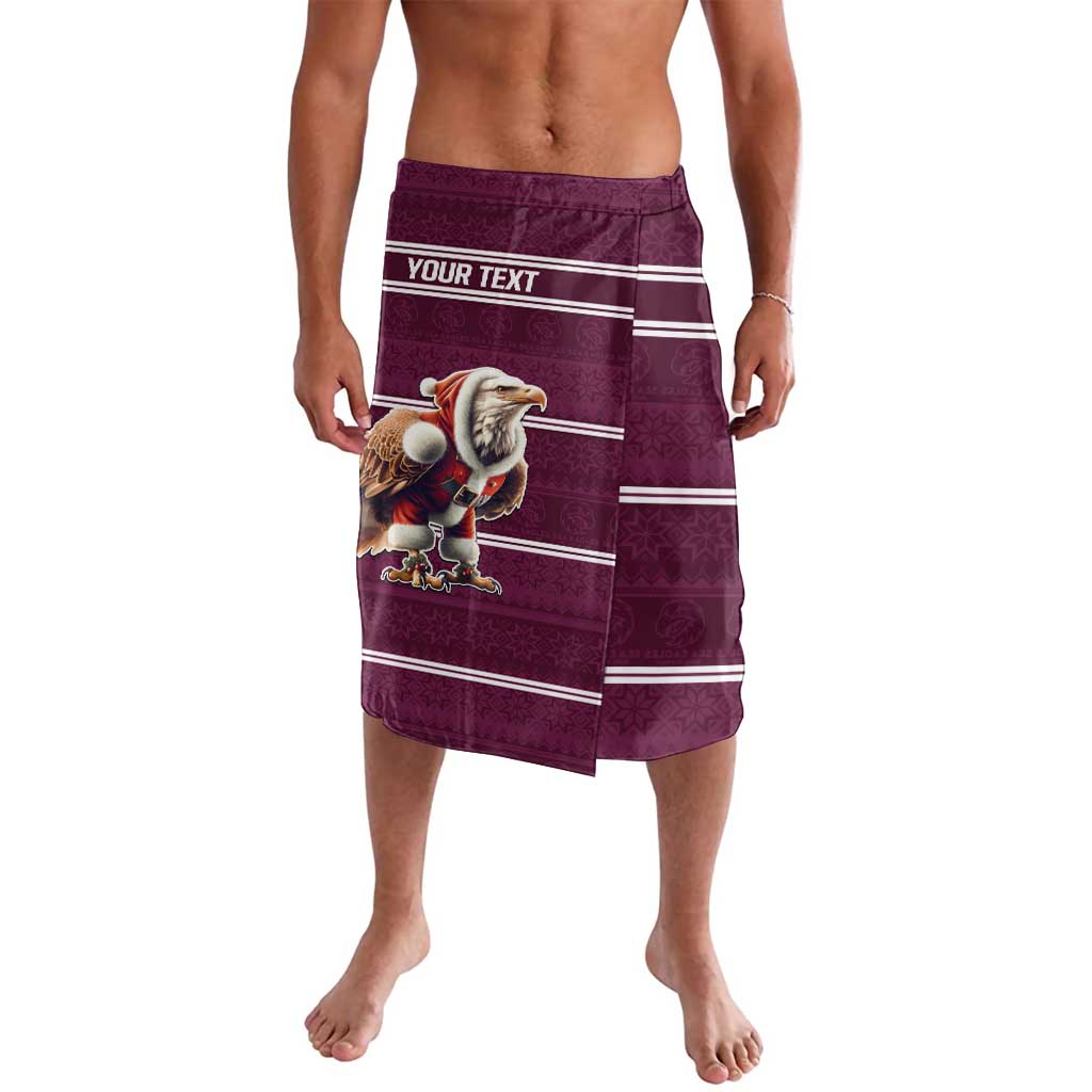 NRL Manly Warringah Christmas Personalised Lavalava with Sea Eagles Mascot