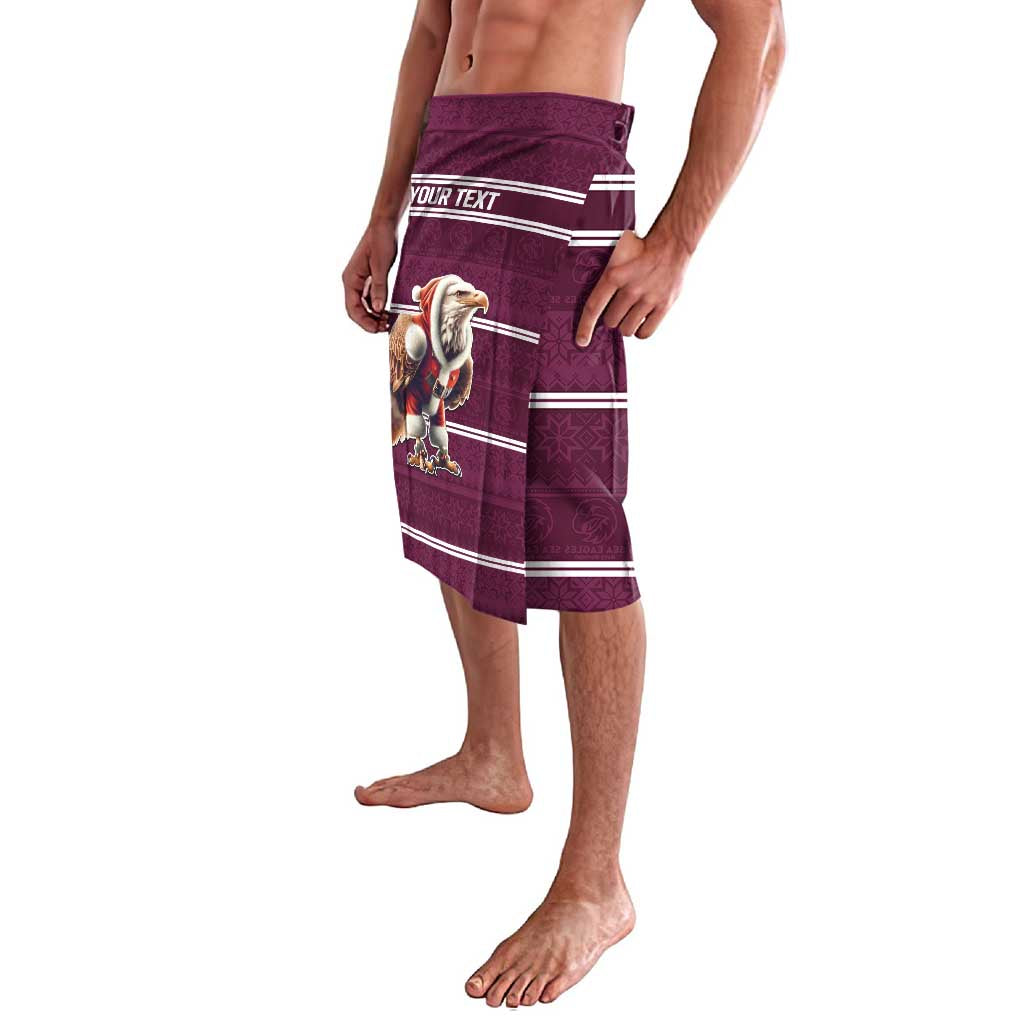 NRL Manly Warringah Christmas Personalised Lavalava with Sea Eagles Mascot