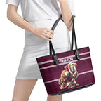 NRL Manly Warringah Christmas Personalised Leather Tote Bag with Sea Eagles Mascot