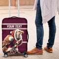 NRL Manly Warringah Christmas Personalised Luggage Cover with Sea Eagles Mascot