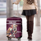 NRL Manly Warringah Christmas Personalised Luggage Cover with Sea Eagles Mascot