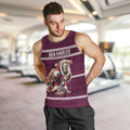 NRL Manly Warringah Christmas Personalised Men Tank Top with Sea Eagles Mascot