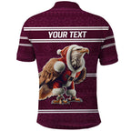 NRL Manly Warringah Christmas Personalised Polo Shirt with Sea Eagles Mascot