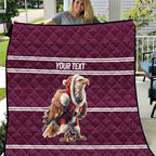 NRL Manly Warringah Christmas Personalised Quilt with Sea Eagles Mascot
