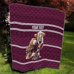 NRL Manly Warringah Christmas Personalised Quilt with Sea Eagles Mascot