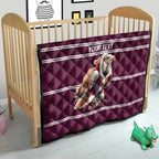 NRL Manly Warringah Christmas Personalised Quilt with Sea Eagles Mascot