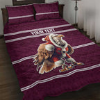 NRL Manly Warringah Christmas Personalised Quilt Bed Set with Sea Eagles Mascot