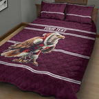 NRL Manly Warringah Christmas Personalised Quilt Bed Set with Sea Eagles Mascot