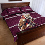 NRL Manly Warringah Christmas Personalised Quilt Bed Set with Sea Eagles Mascot