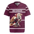 NRL Manly Warringah Christmas Personalised Rugby Jersey with Sea Eagles Mascot