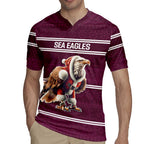 NRL Manly Warringah Christmas Personalised Rugby Jersey with Sea Eagles Mascot