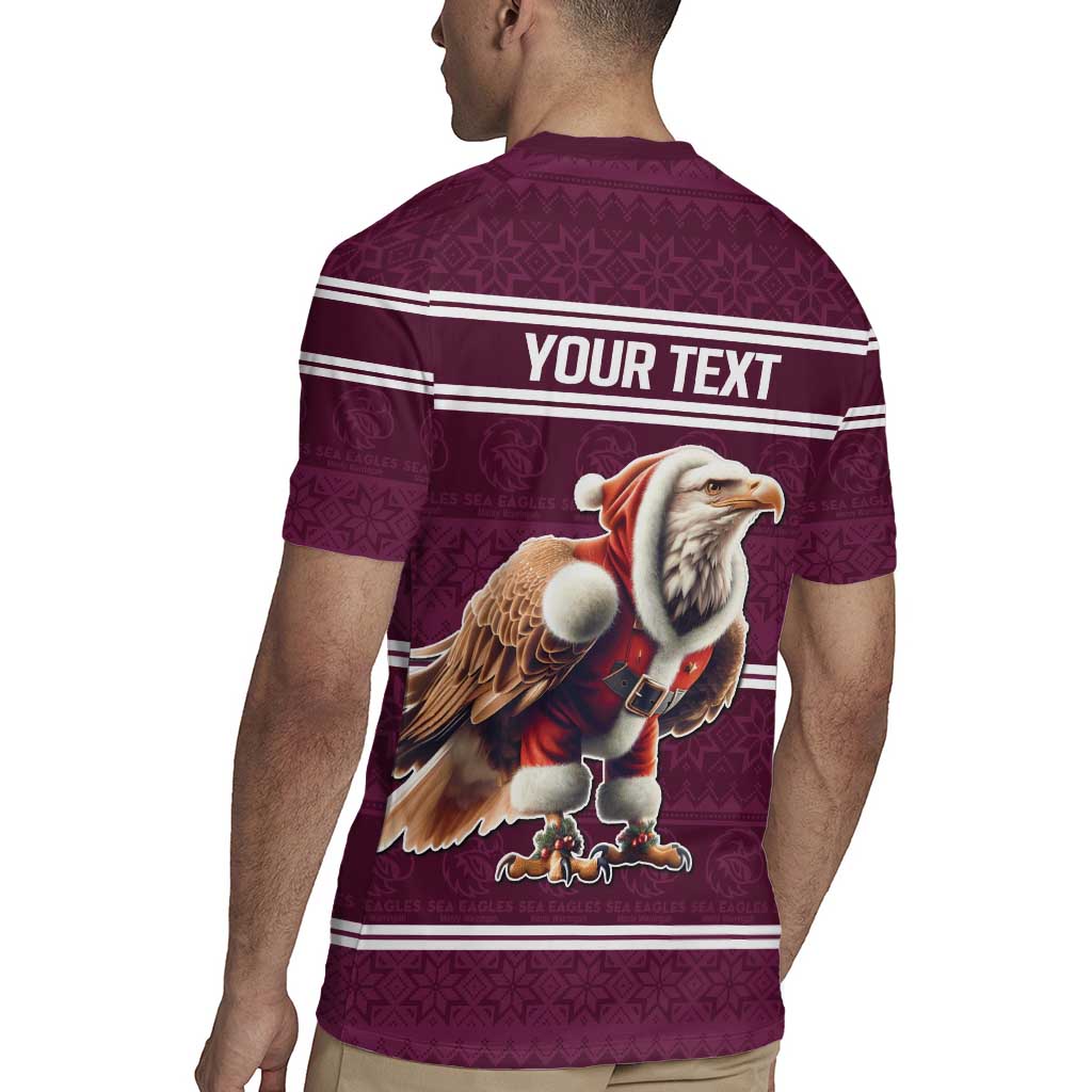 NRL Manly Warringah Christmas Personalised Rugby Jersey with Sea Eagles Mascot