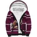 NRL Manly Warringah Christmas Personalised Sherpa Hoodie with Sea Eagles Mascot