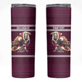 NRL Manly Warringah Christmas Personalised Skinny Tumbler with Sea Eagles Mascot
