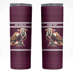 NRL Manly Warringah Christmas Personalised Skinny Tumbler with Sea Eagles Mascot