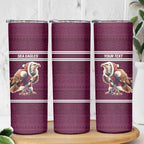 NRL Manly Warringah Christmas Personalised Skinny Tumbler with Sea Eagles Mascot