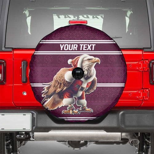 NRL Manly Warringah Christmas Personalised Spare Tire Cover with Sea Eagles Mascot