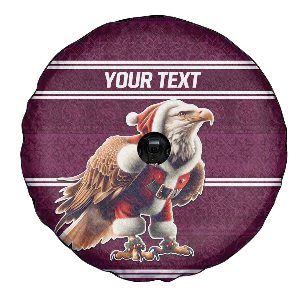 NRL Manly Warringah Christmas Personalised Spare Tire Cover with Sea Eagles Mascot
