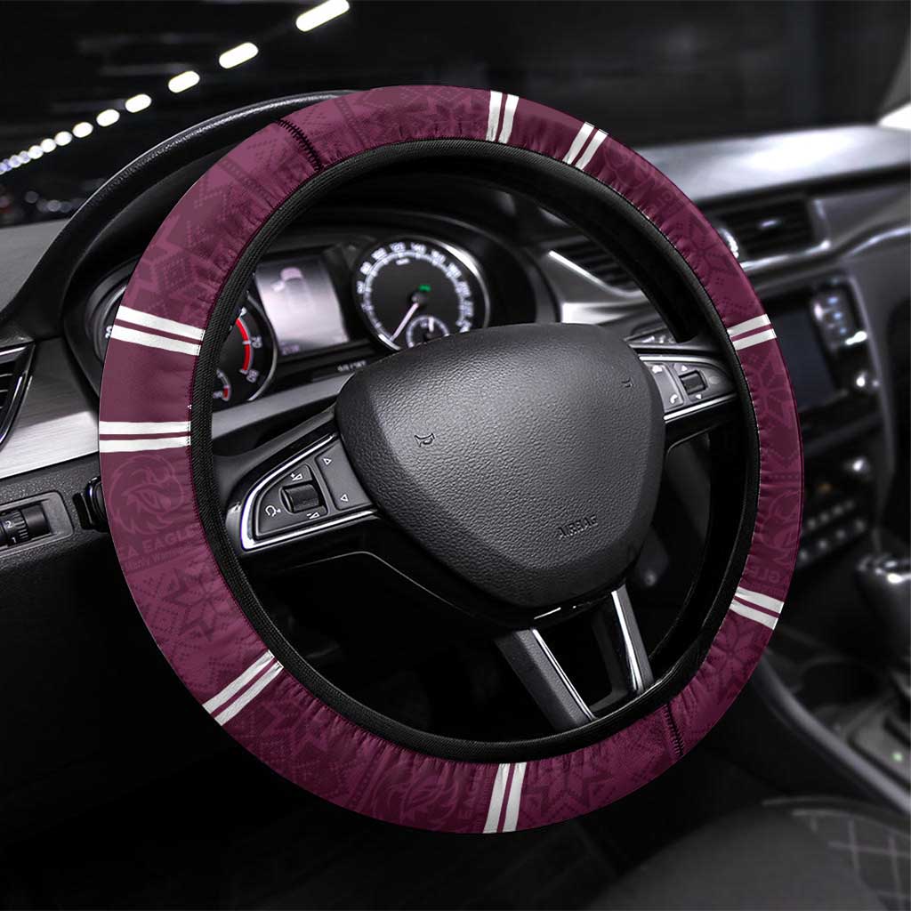 NRL Manly Warringah Christmas Steering Wheel Cover with Sea Eagles Mascot