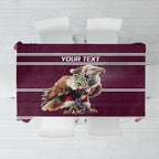 NRL Manly Warringah Christmas Personalised Tablecloth with Sea Eagles Mascot