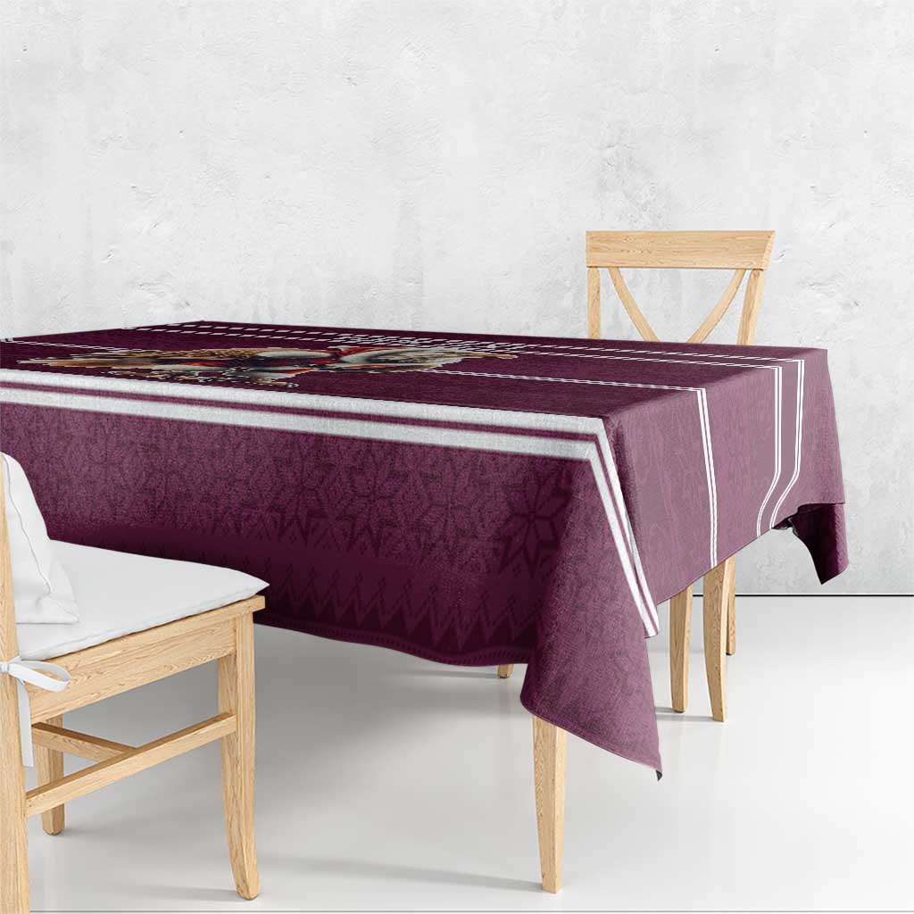 NRL Manly Warringah Christmas Personalised Tablecloth with Sea Eagles Mascot