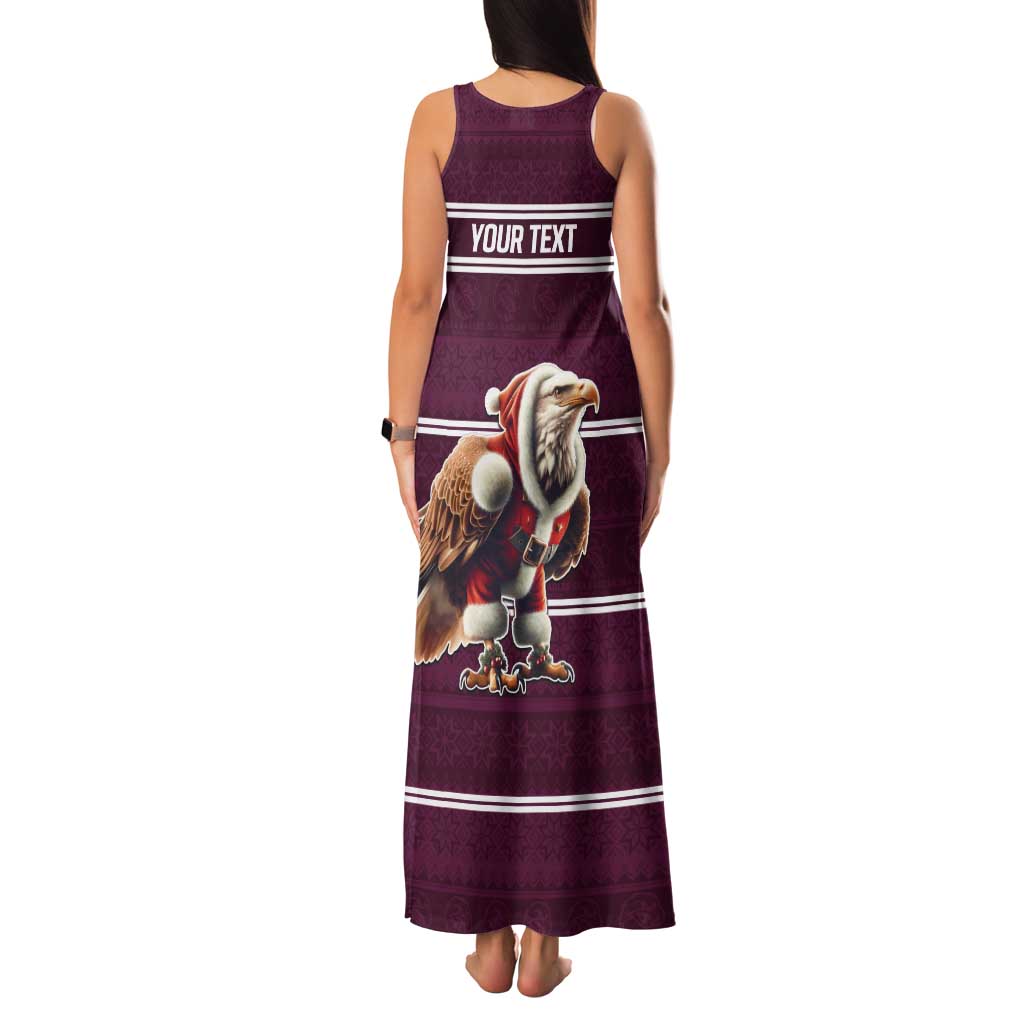 NRL Manly Warringah Christmas Personalised Tank Maxi Dress with Sea Eagles Mascot
