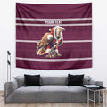 NRL Manly Warringah Christmas Personalised Tapestry with Sea Eagles Mascot