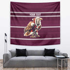 NRL Manly Warringah Christmas Personalised Tapestry with Sea Eagles Mascot