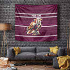 NRL Manly Warringah Christmas Personalised Tapestry with Sea Eagles Mascot