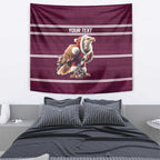 NRL Manly Warringah Christmas Personalised Tapestry with Sea Eagles Mascot