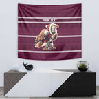 NRL Manly Warringah Christmas Personalised Tapestry with Sea Eagles Mascot