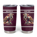 NRL Manly Warringah Christmas Personalised Tumbler Cup with Sea Eagles Mascot