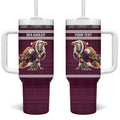 NRL Manly Warringah Christmas Personalised Tumbler With Handle with Sea Eagles Mascot