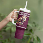 NRL Manly Warringah Christmas Personalised Tumbler With Handle with Sea Eagles Mascot