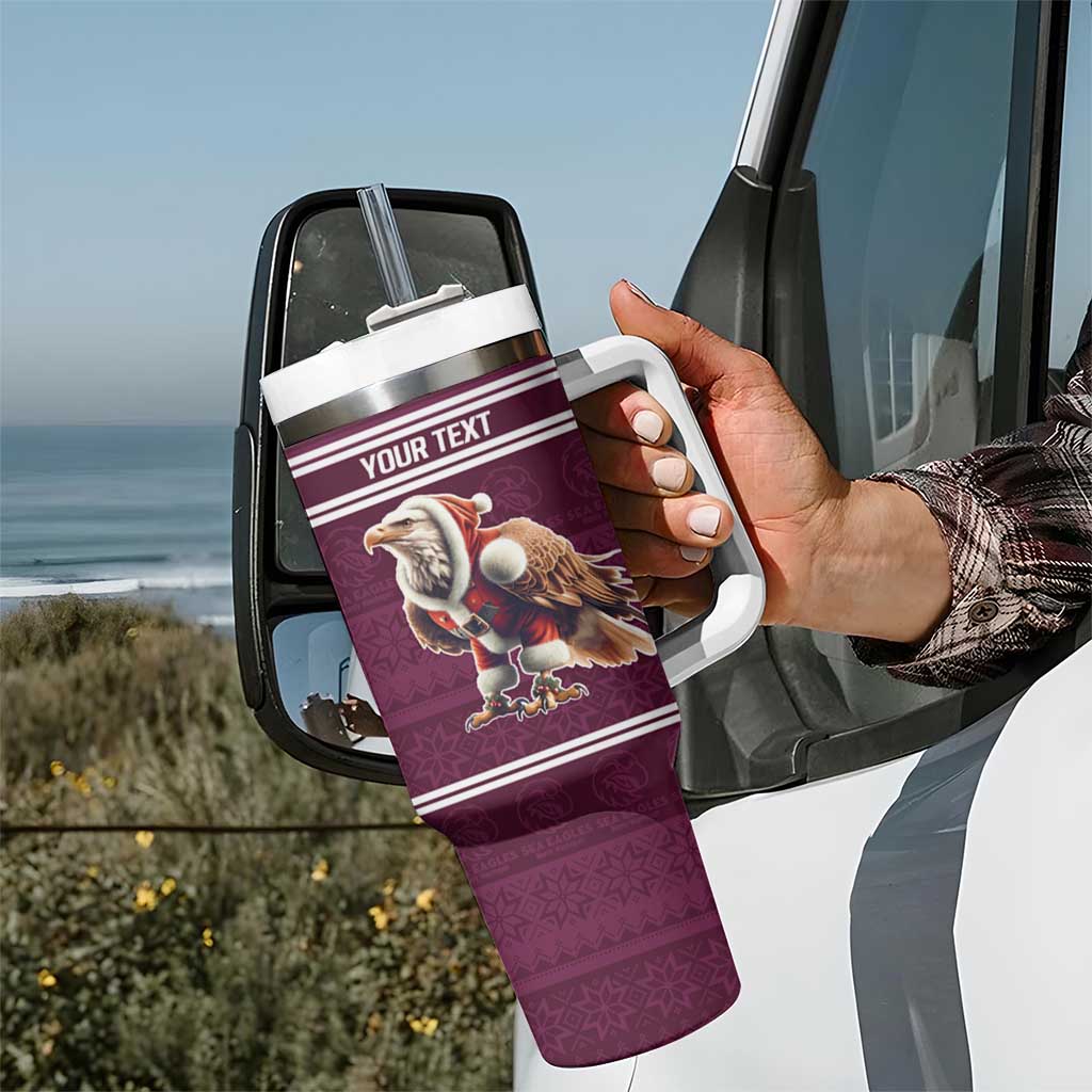 NRL Manly Warringah Christmas Personalised Tumbler With Handle with Sea Eagles Mascot
