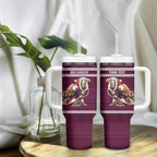 NRL Manly Warringah Christmas Personalised Tumbler With Handle with Sea Eagles Mascot