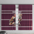NRL Manly Warringah Christmas Personalised Window Curtain with Sea Eagles Mascot