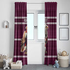 NRL Manly Warringah Christmas Personalised Window Curtain with Sea Eagles Mascot
