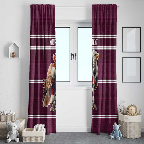 NRL Manly Warringah Christmas Personalised Window Curtain with Sea Eagles Mascot