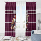 NRL Manly Warringah Christmas Personalised Window Curtain with Sea Eagles Mascot