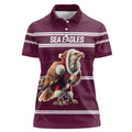NRL Manly Warringah Christmas Personalised Women Polo Shirt with Sea Eagles Mascot