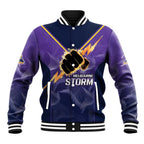 NRL Storm Custom Baseball Jacket Minimalism Style