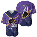 NRL Storm Custom Baseball Jersey Minimalism Style