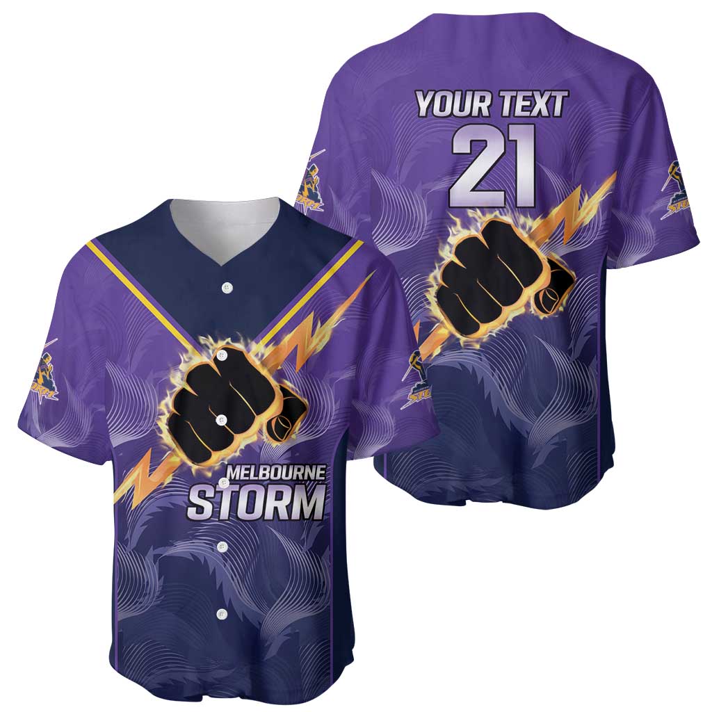 NRL Storm Custom Baseball Jersey Minimalism Style