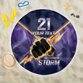 NRL Storm Custom Beach Blanket Minimalism Style