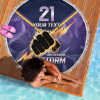 NRL Storm Custom Beach Blanket Minimalism Style